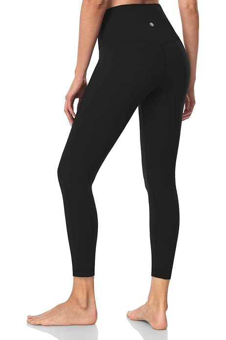HeyNuts Pure&Plain 7/8 High Waisted Athletic Leggings for Women, Buttery Feeling Workout Tummy Contr | Amazon (US)