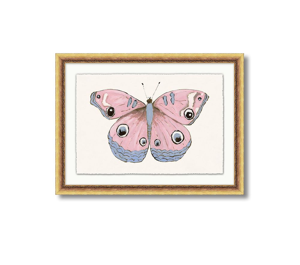 Jordan Connelly Soft Butterfly Framed Wall Art, Pink, 24 x 18 | Pottery Barn Kids