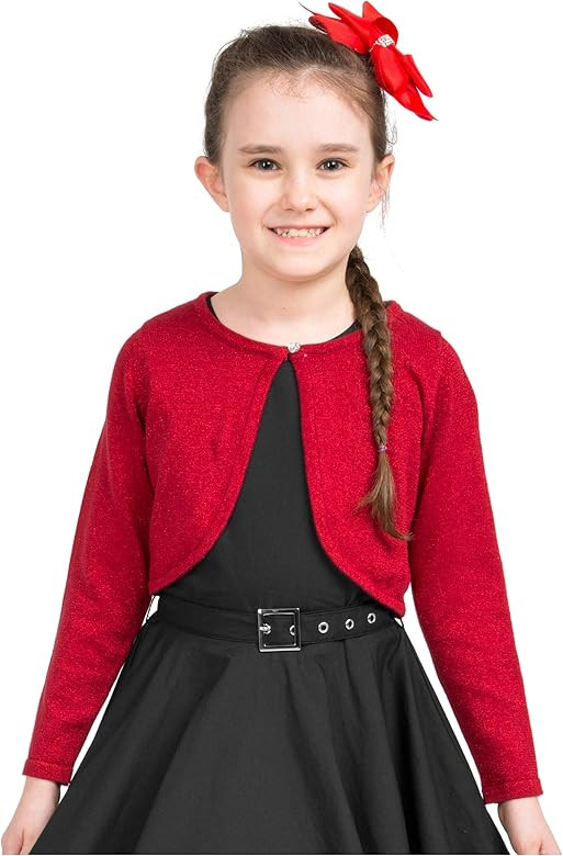 BlackButterfly Kids Long Sleeve Sparkle Cardigan Childrens Girls Shrug | Amazon (US)