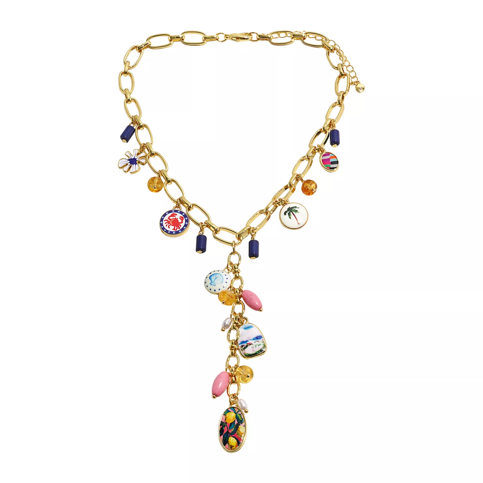 Emberly Gold Tone Sealife Charm Y Necklace | Kohl's
