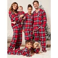 Mini V by Very Baby Family Red Check Revere Mini Me Christmas Pyjamas - Red | Very (UK)