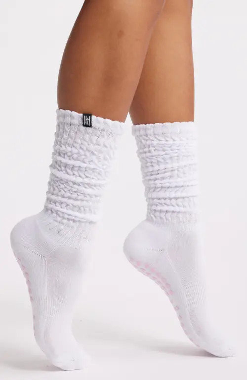 HIGH HEEL JUNGLE Scrunch Premium Grip Socks in White at Nordstrom | Nordstrom