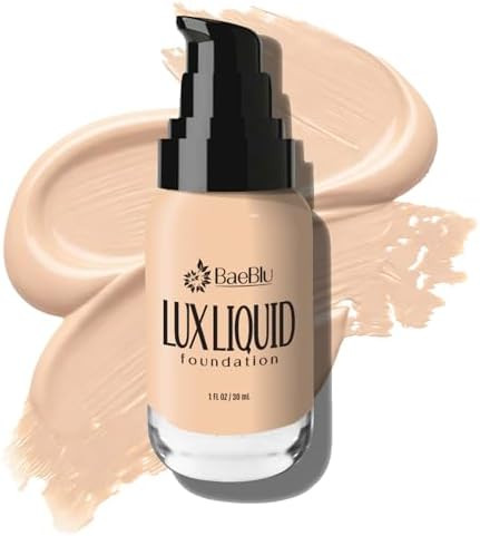 BaeBlu Organic Aloe-Based LUX Liquid Foundation, Natural Vegan Gluten-Free Made in USA, Vanilla | Amazon (US)