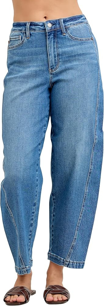 Judy Blue Womens Jeans - High Waisted Barrel Rigid Magic | Amazon (US)