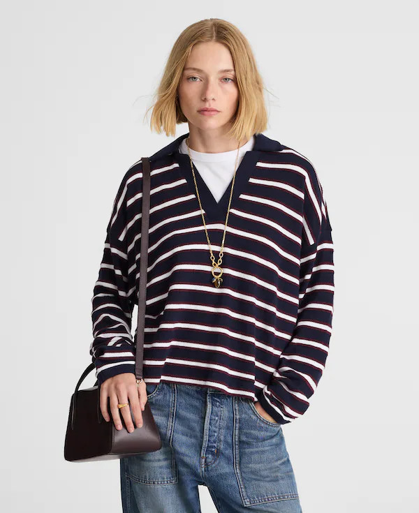 Relaxed Polo Shirt in Stripe | Madewell