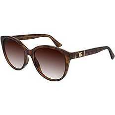 Gucci GG0631S Havana/Brown Shaded 56/18/145 women Sunglasses | Amazon (UK)