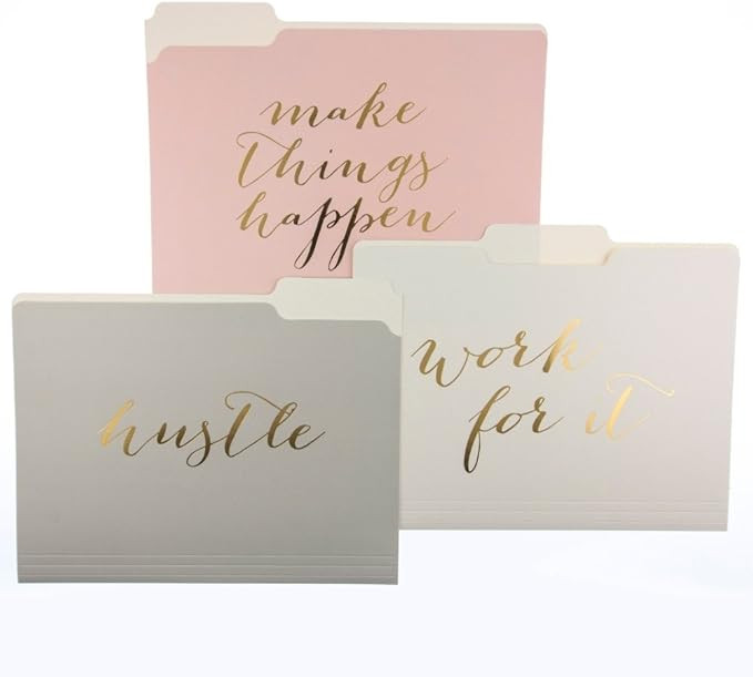 Graphique Designer “Make Things Happen” File Folders | Set of 9 (3 Designs) | Letter Size Organizers | Amazon (US)