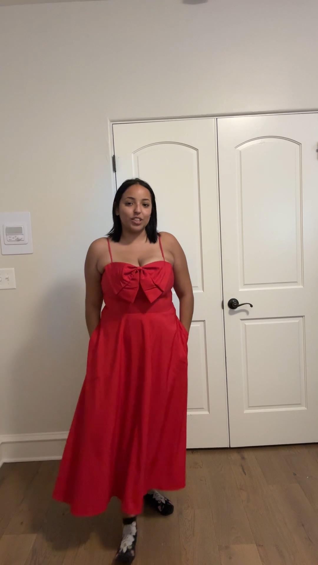 “Holiday-ready in this stunning red bow midi dress from Target! Perfect for Christmas parties, winter weddings, or date night, this under-$50 find is both elegant and budget-friendly. Love the flattering fit and festive vibe—it’s giving main character energy! Shop this must-have from @targetstyle before it sells out! ✨ #LTKHoliday #LTKSeasonalStyle #TargetStyle #HolidayOutfitInspo #AffordableFashion 

#LTKMidsize #LTKHoliday