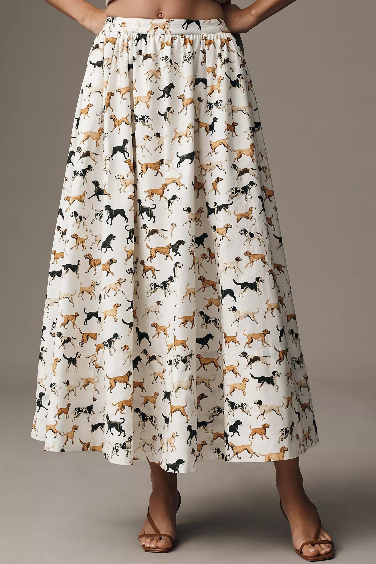 The Jacie Poplin Printed Maxi Skirt by Maeve | Anthropologie (US)