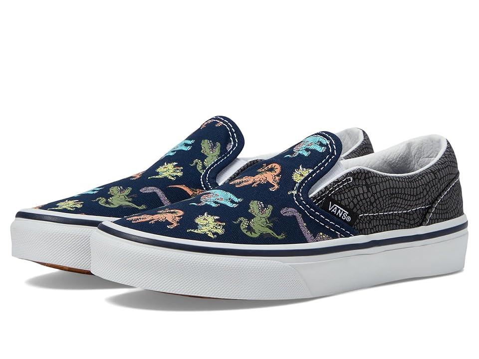 Vans Kids Classic Slip-On (Little Kid) Kids Shoes Glow Dino Multi/True White : 2.5 Little Kid M, Canvas | Zappos