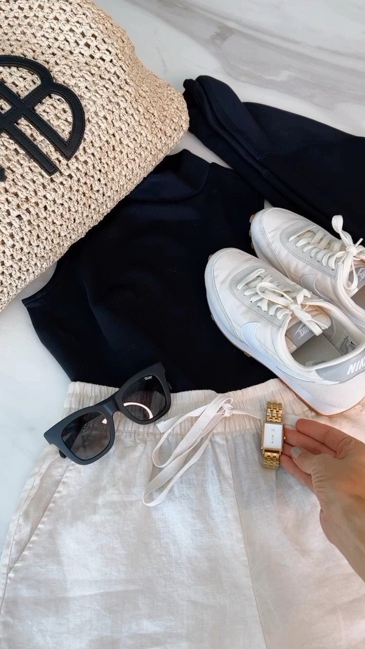 Airport / travel outfit idea for a warmer  destination. For spanx items use code: ALINEXSPANX for 10% off and free shipping. 
Comfortable linen pants , ultra stretchy top and sweater, perfect to travel comfortable and stylish 
Everything runs true to size 
Wearing a size small 

#LTKtravel #LTKVideo #LTKstyletip