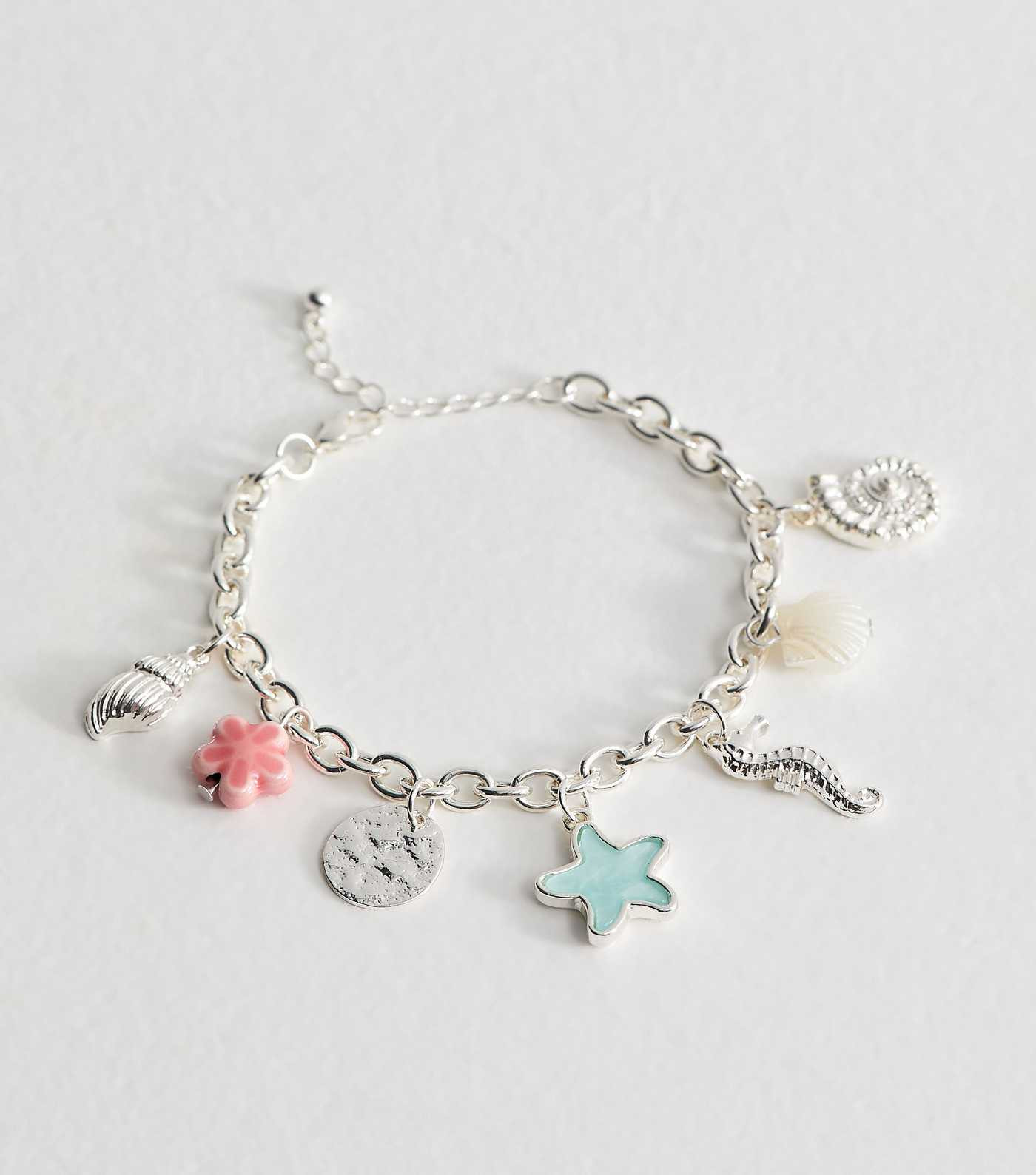 Silver Tone Shell and Starfish Charm Bracelet | New Look | New Look (UK)
