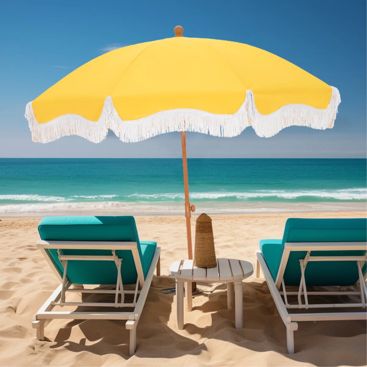 Sharniece 7ft Patio Umbrella with Fringe Outdoor Tassel Umbrella | Wayfair North America