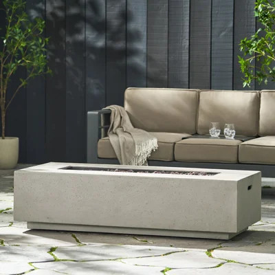 Aegean Powder-Coated Steel Outdoor Fire Pit Table | Wayfair North America