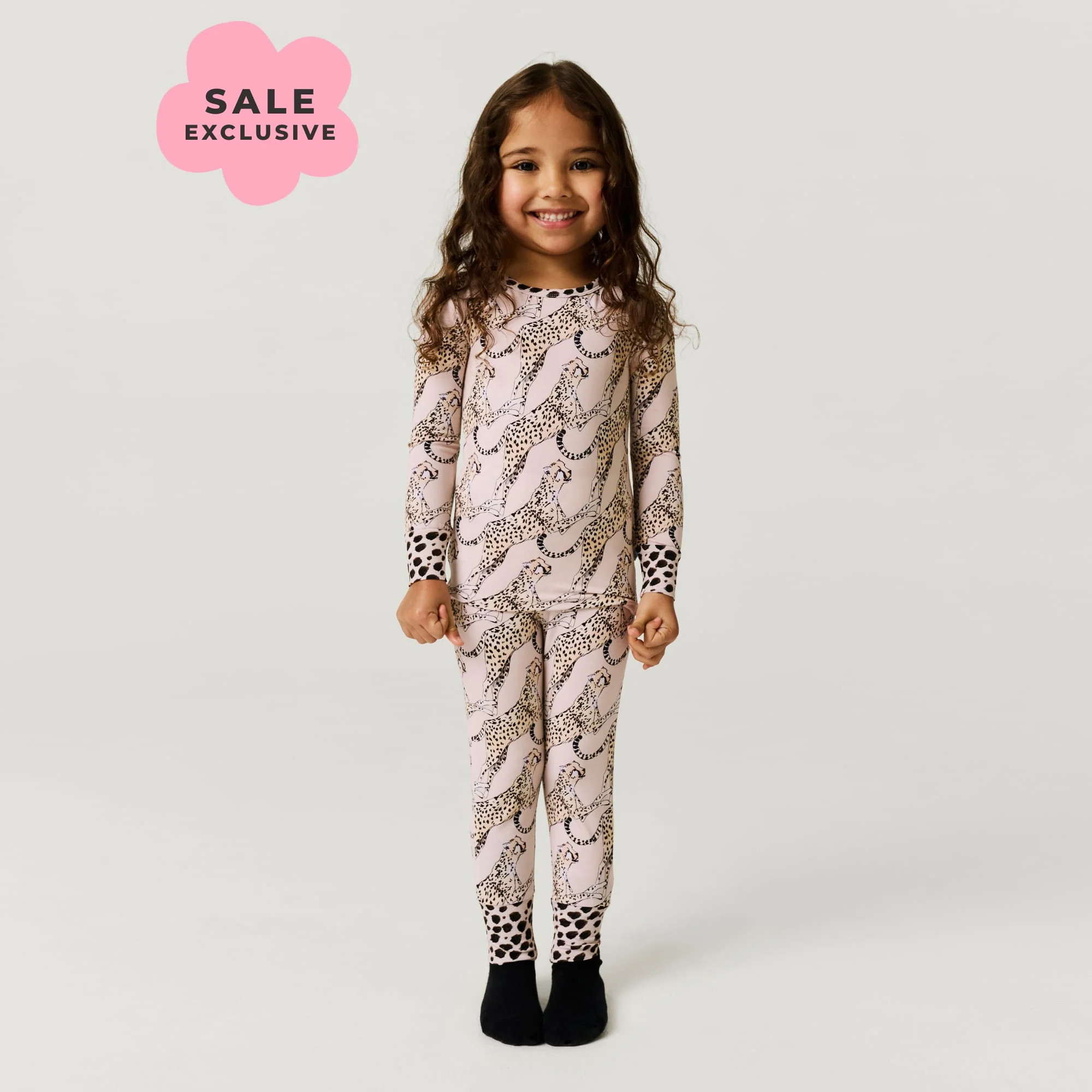 Leopard Brown Long Sleeve Lucinda Classic Pajama Set | Posh Peanut® | Posh Peanut