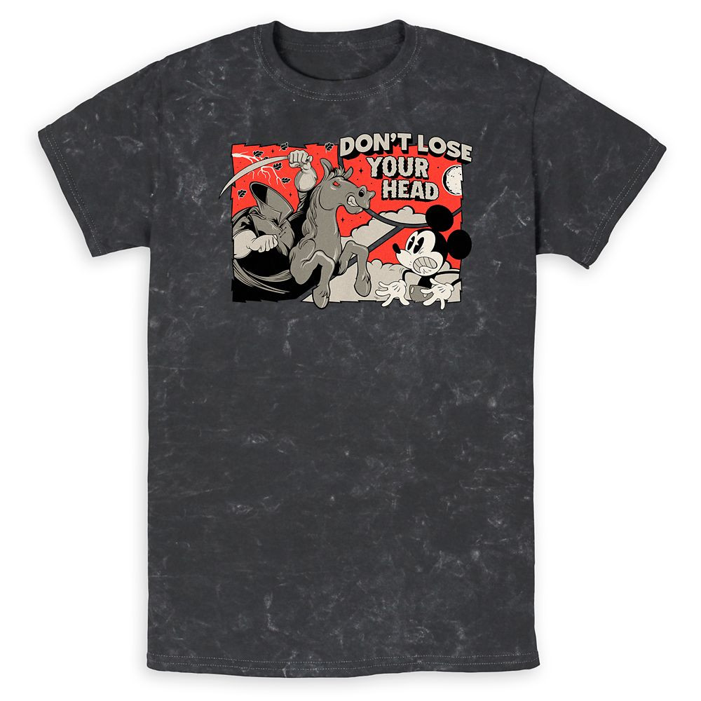 Mickey Mouse and Headless Horseman Mineral Wash T-Shirt for Adults | Disney Store
