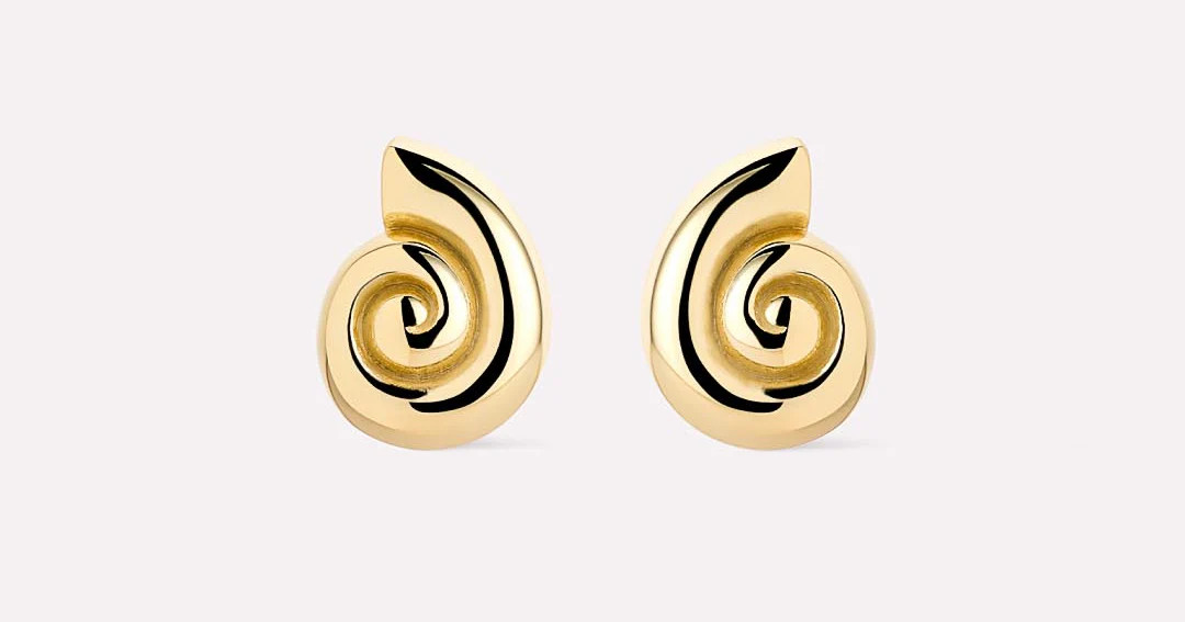 Gold Stud Earrings - Ariel Studs | Ana Luisa