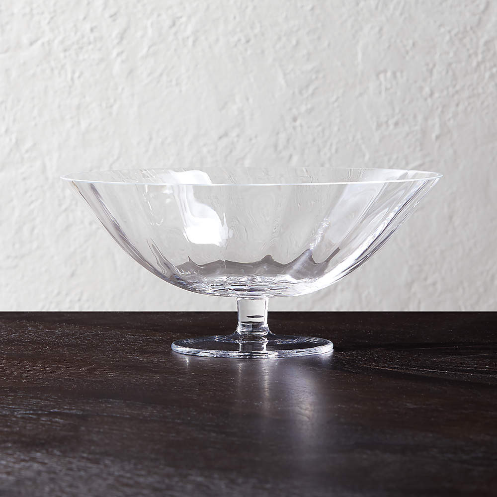 Wave Glass Footed Bowl + Reviews | CB2 | CB2