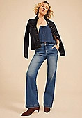 Risen® High Rise Tummy Control Panel Double Button Trouser Bootcut Jean | Maurices