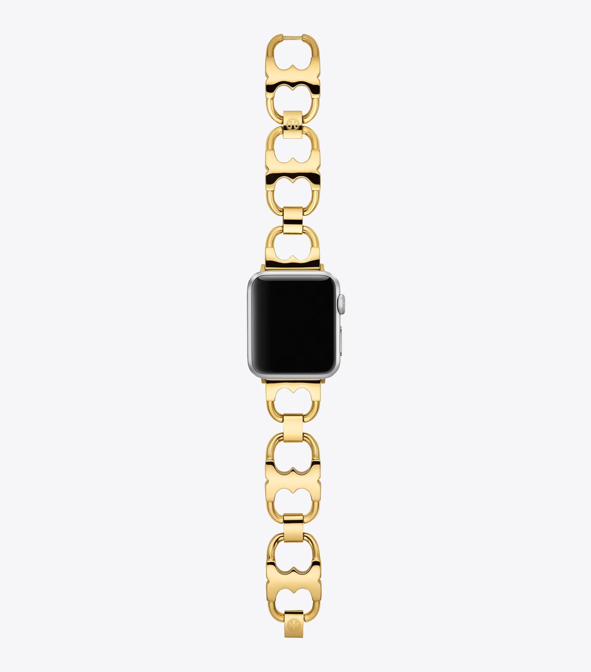 Double T Link Band for Apple Watch®, Gold-Tone, 38 MM – 40 MM: Women's Designer Watches Tory T... | Tory Burch (US)