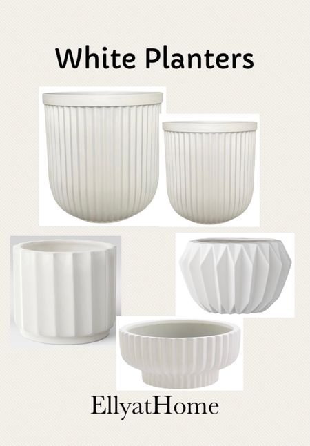 Best selling white planters from Walmart and Target. Spring porch and patted pots for spring/summer flowers or faux florals, greenery. Shop early before they sell out. Also shop pie crust, scallop styles from At Home. 

#LTKSeasonal #LTKunder50 #LTKhome