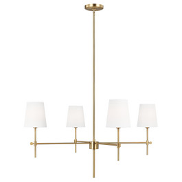 Baker Four Light Large Chandelier | Visual Comfort