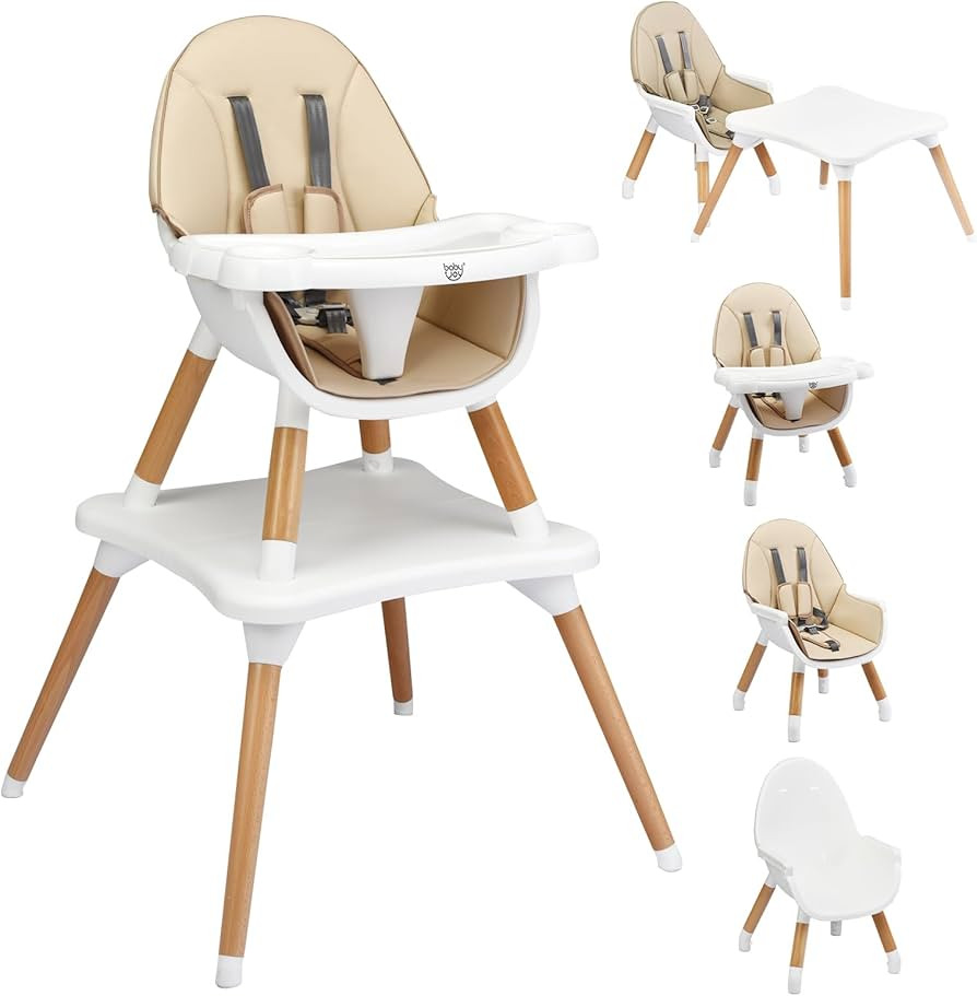 BABY JOY 5 in 1 High Chair, Convertible High Chairs for Babies and Toddlers/Booster Seat/Table an... | Amazon (US)