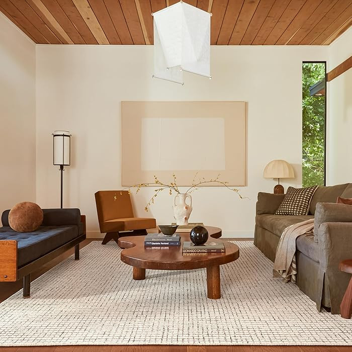 Rugs USA Melrose Cream, 8'6" x 11'6", Handmade, Wool & Cotton, Soft and Cozy, High Traffic, Stain... | Amazon (US)