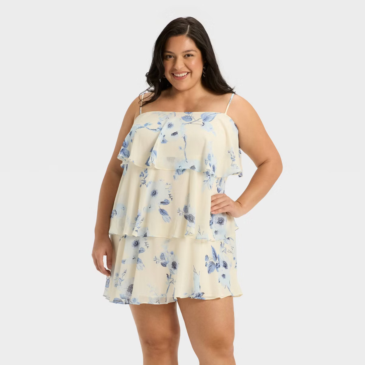 Women's Tiered Ruffle Mini Shift Dress - A New Day™ | Target
