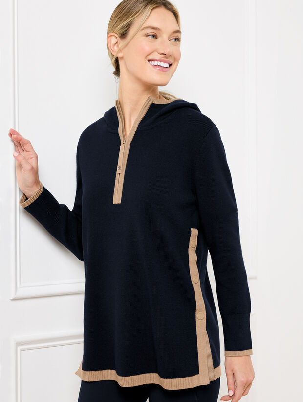 Half-Zip Hooded Sweater | Talbots