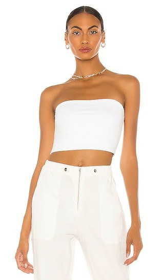 Susana Monaco Strapless Crop Top in White. - size S | Revolve Clothing (Global)