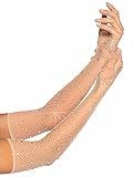 Leg Avenue womens Rhinestone Fishnet Long Gloves Costume Accessories, Nude, One Size US | Amazon (US)