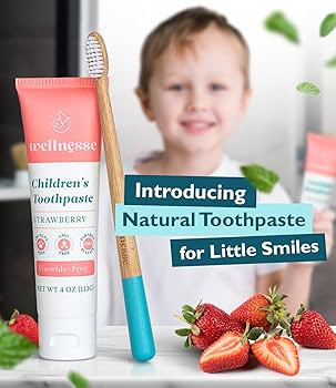 Wellnesse Kids Hydroxyapatite Toothpaste with Xylitol & Fluoride-Free - Natural Ingredients with ... | Amazon (US)