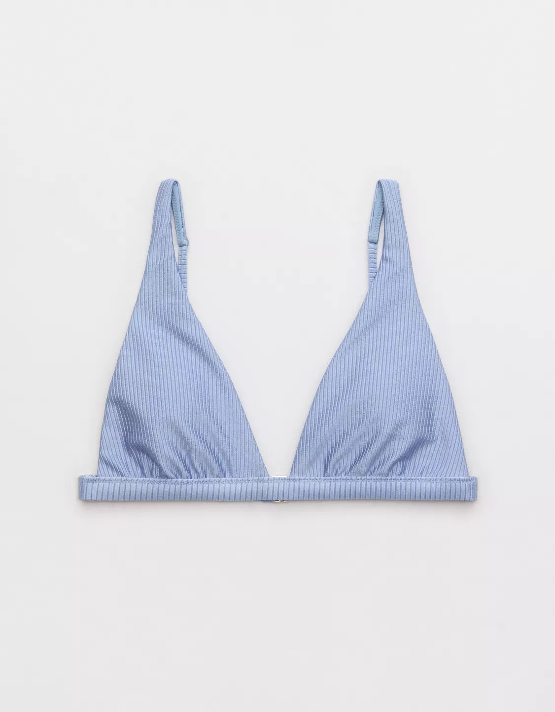 Aerie Shine Rib Plunge Bikini Top | Aerie