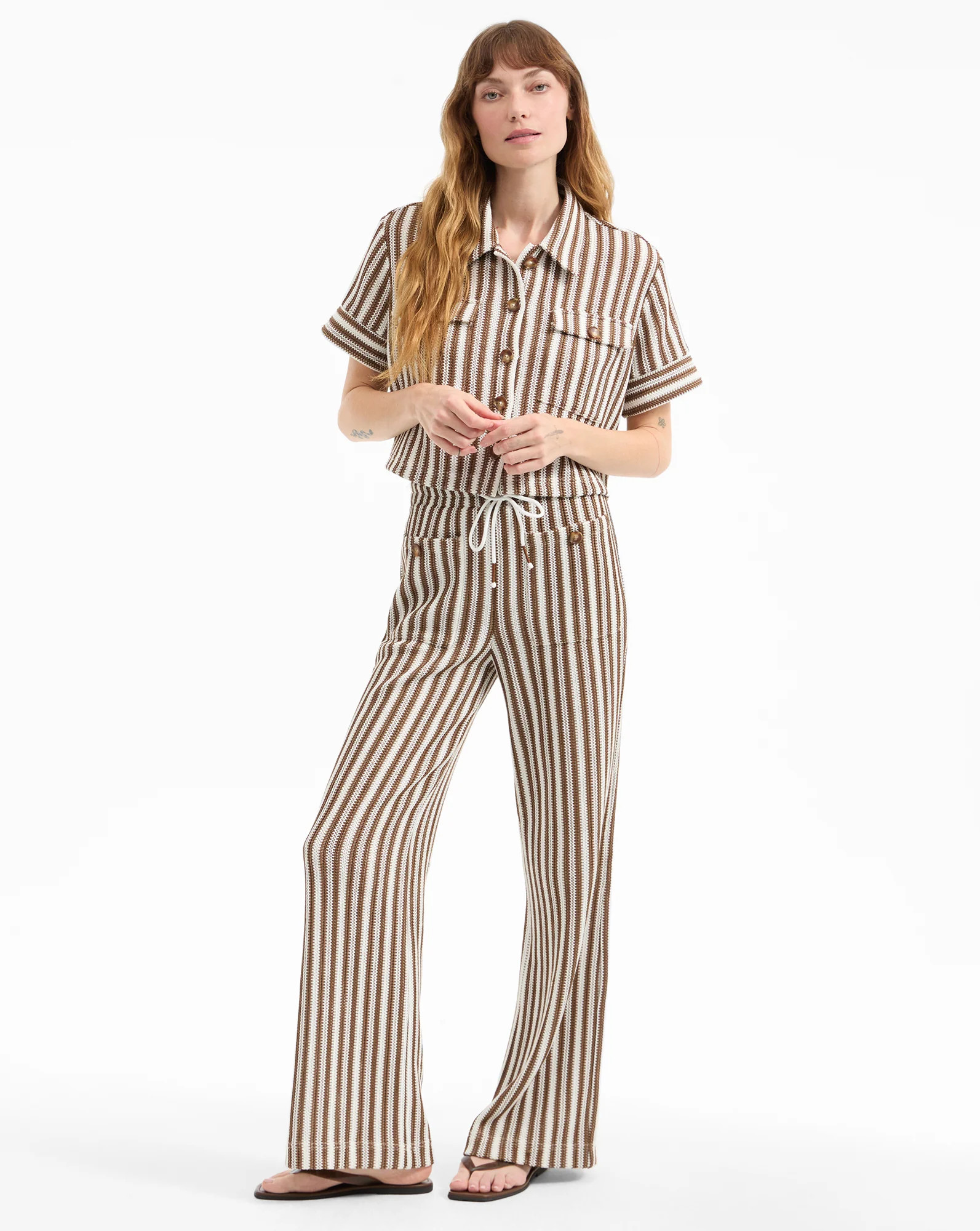 Zosia Striped Knit Pant | Veronica Beard