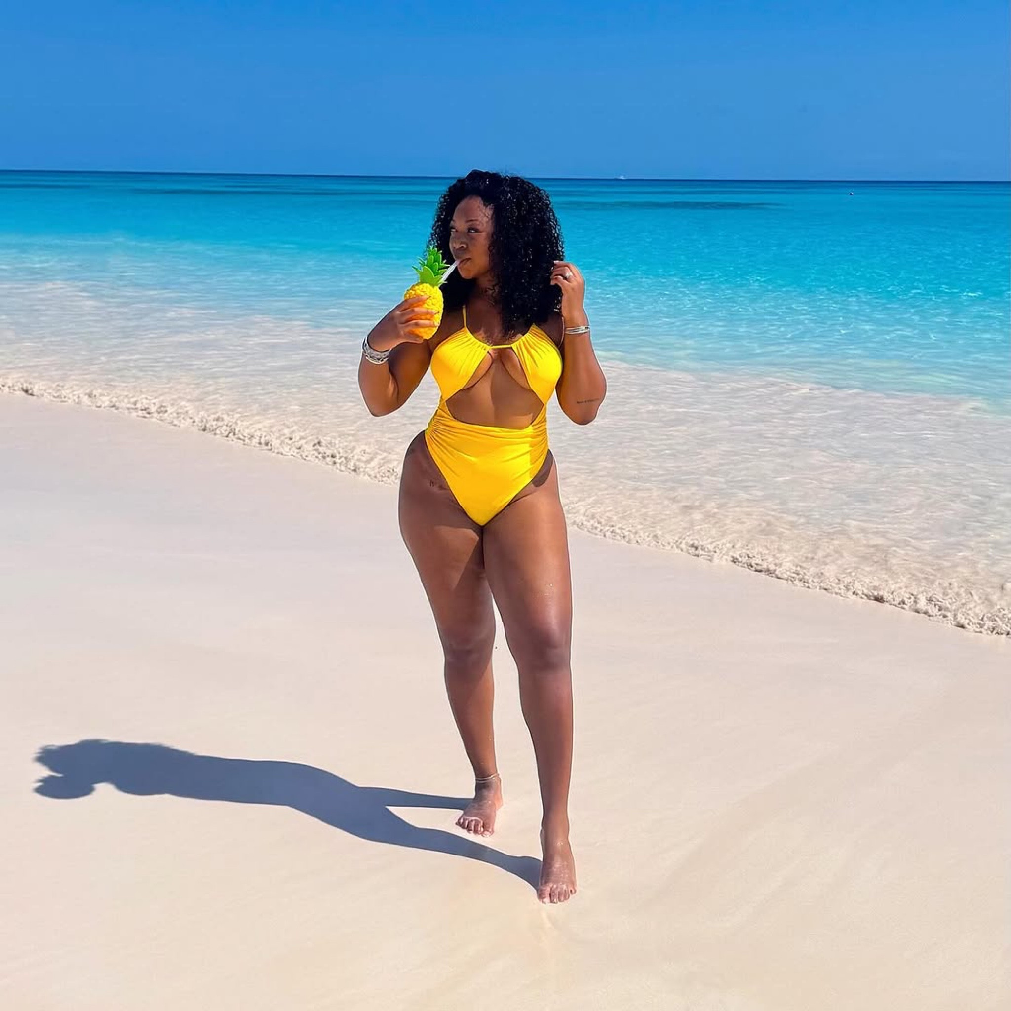 Love this look under $50 🥰✨ I am 5’9 | 200 lbs wearing a large swimsuit!

#LTKMidsize #LTKFindsUnder50 #LTKSwim