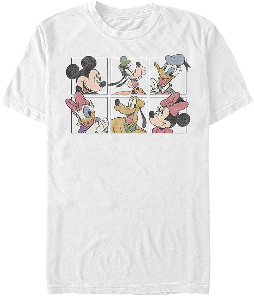 Disney Men's Characters Mickey and Friends Grid T-Shirt | Amazon (US)