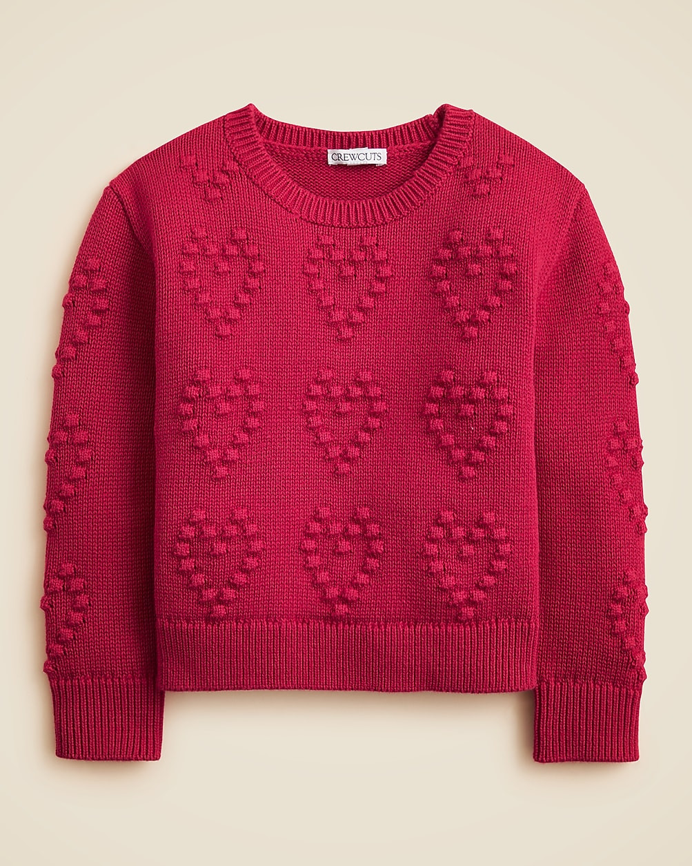 Girls' heart-bobble sweater | J. Crew US