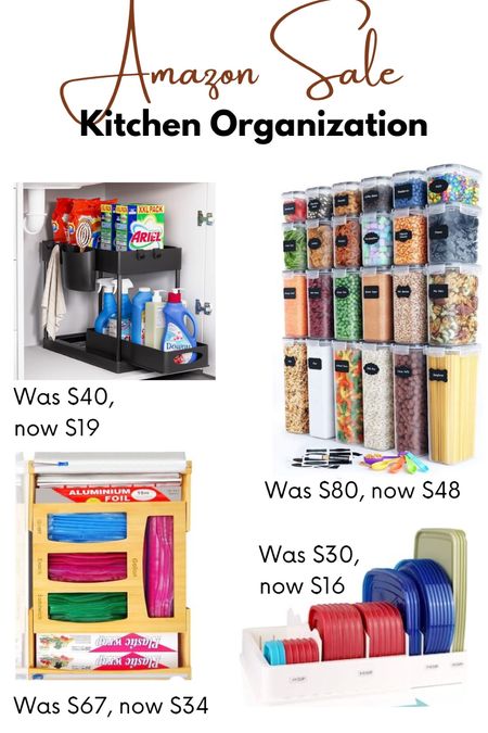 Amazon Kitchen organization sale! These are must haves to get organized! 

#LTKhome #LTKsalealert #LTKunder50