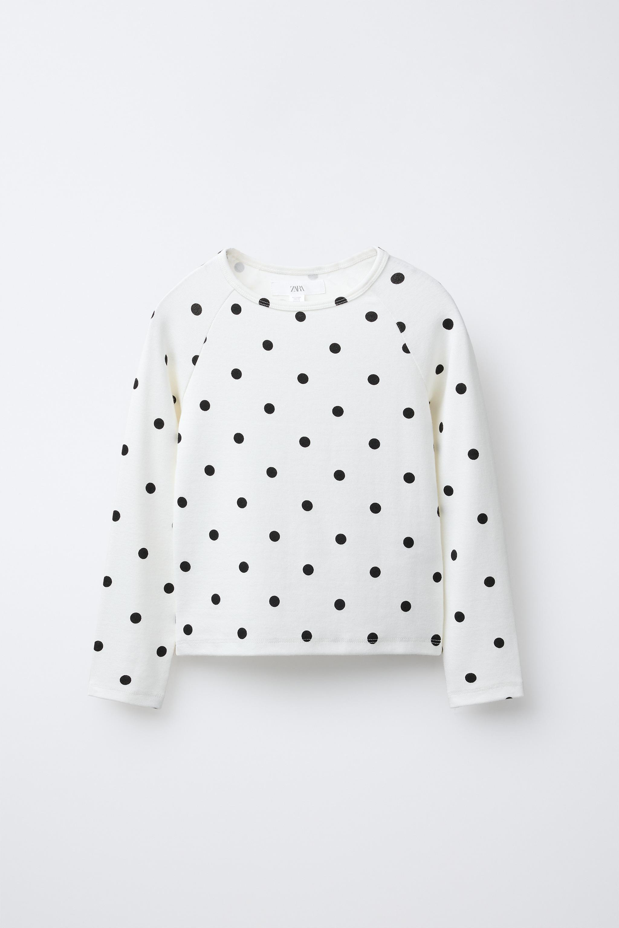 POLKA DOT T-SHIRT WITH MODAL | Zara UK