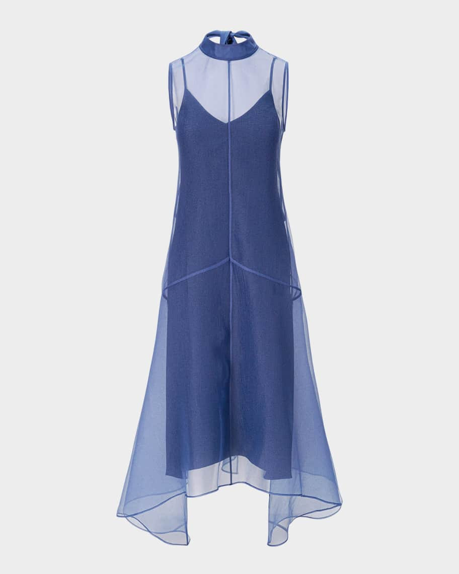 STAUD Auden Organza High-Low Dress | Neiman Marcus