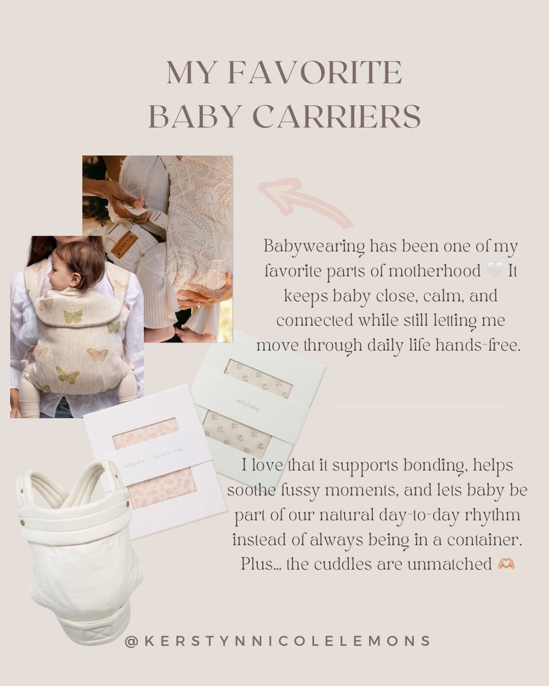 Babywearing has been one of my favorite parts of motherhood 🤍 It keeps baby close, calm, and connected while still letting me move through daily life hands-free. I love that it supports bonding, helps soothe fussy moments, and lets baby be part of our natural day-to-day rhythm instead of always being in a container. Plus… the cuddles are unmatched 🫶🏼

#LTKmomlife #LTKBaby #LTKTravel