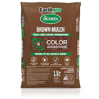 Earthgro Earthgro 1.5 cu. ft. Brown Wood Shredded Bagged Mulch 88659180 - The Home Depot | The Home Depot