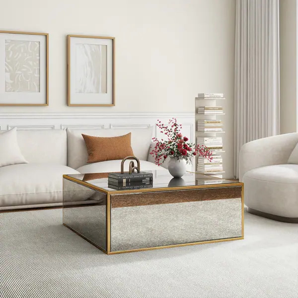 Vintage Mirror Square Coffee Table - Bed Bath & Beyond - 42599449 | Bed Bath & Beyond