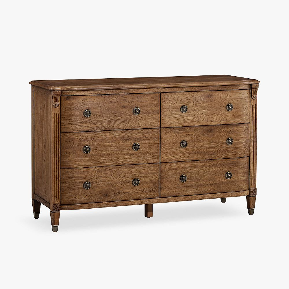 Chris Loves Julia Aged Oak 6-Drawer Dresser (56w x 20d") | Pottery Barn Teen