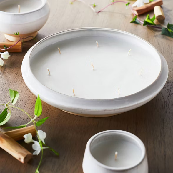 Textured Ceramic Jar Candle Sandalwood & Tobacco - Threshold™ designed with Studio McGee | Target