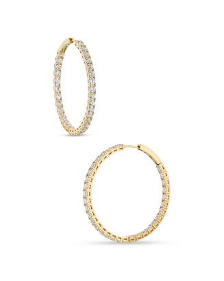 Nadri Inside Out Hoop Earrings in 18K Gold Plated or Rhodium Plated   | Bloomingdale's Jewelry & ... | Bloomingdale's (US)