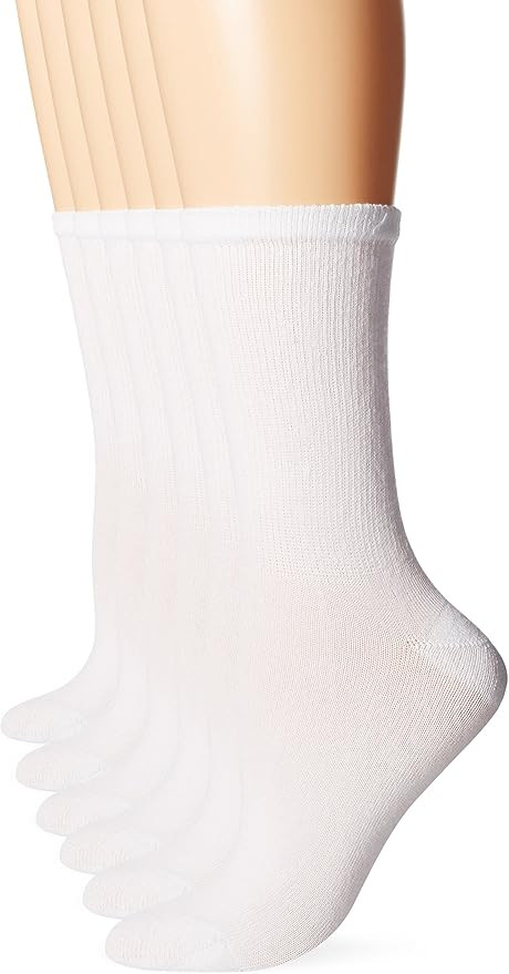 Hanes Ultimate Women's 6-Pack Crew Socks | Amazon (US)