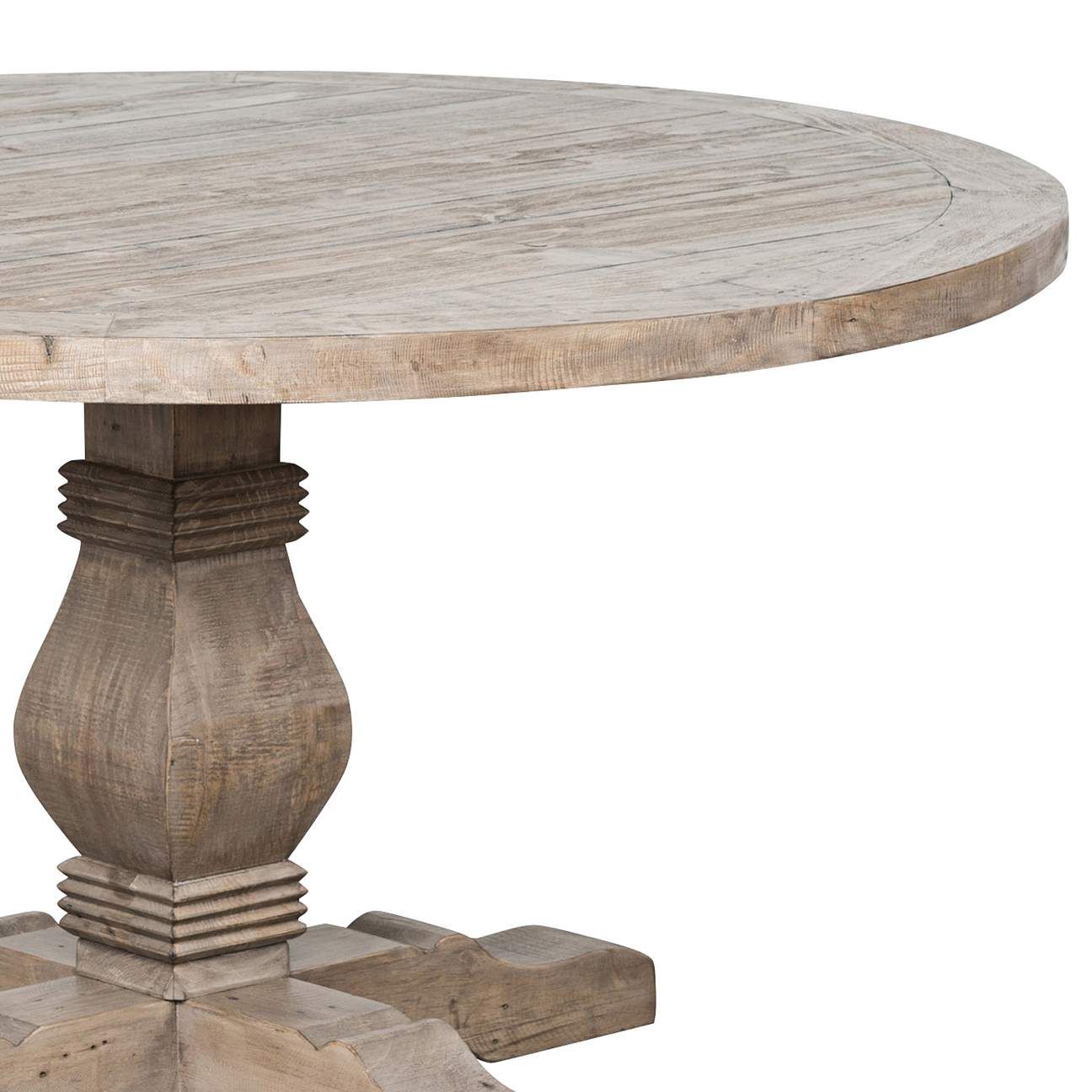 Caleb 55" Wide Reclaimed Desert Wood Round Dining Table | Lamps Plus