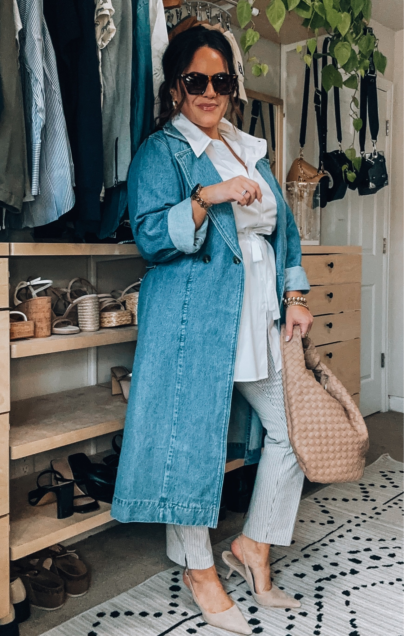 Trench coat (sold out - size 14) similar denim jacket (size 14) pants (size 14)

#LTKcurves #LTKmidsize #LTKstyletip